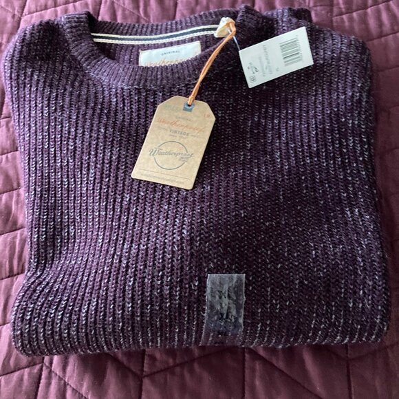 weatherproof brand men's burgundy crew neck sweater, size XL nwt - Picture 4 of 7